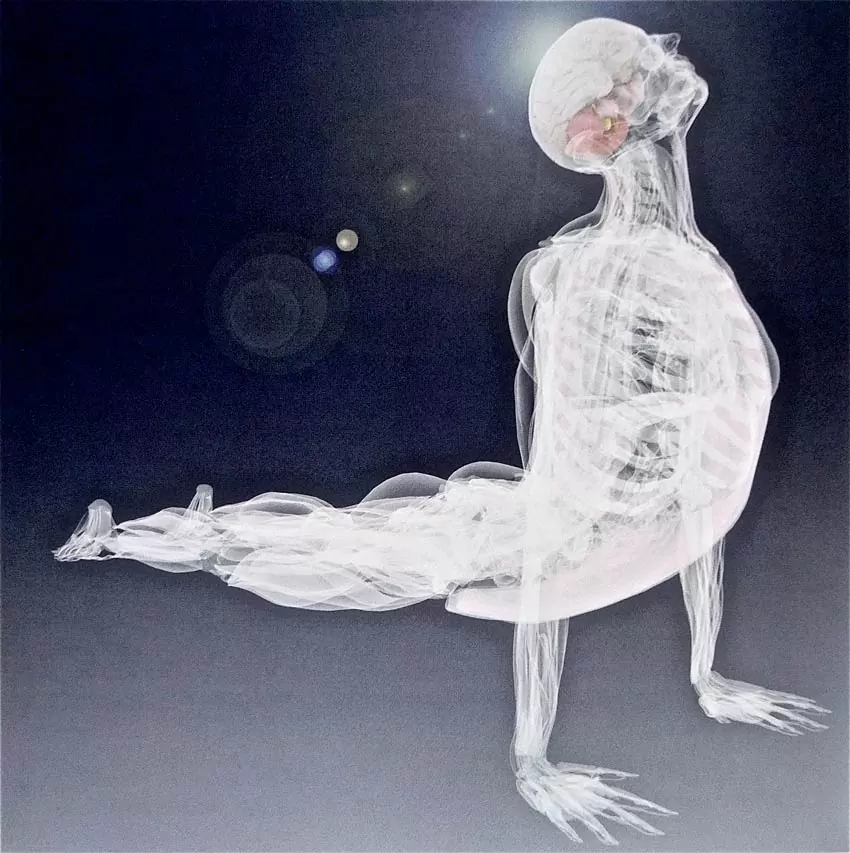 Upcoming Deane Juhan Webinars - Transparent image of a man in a Yoga Position